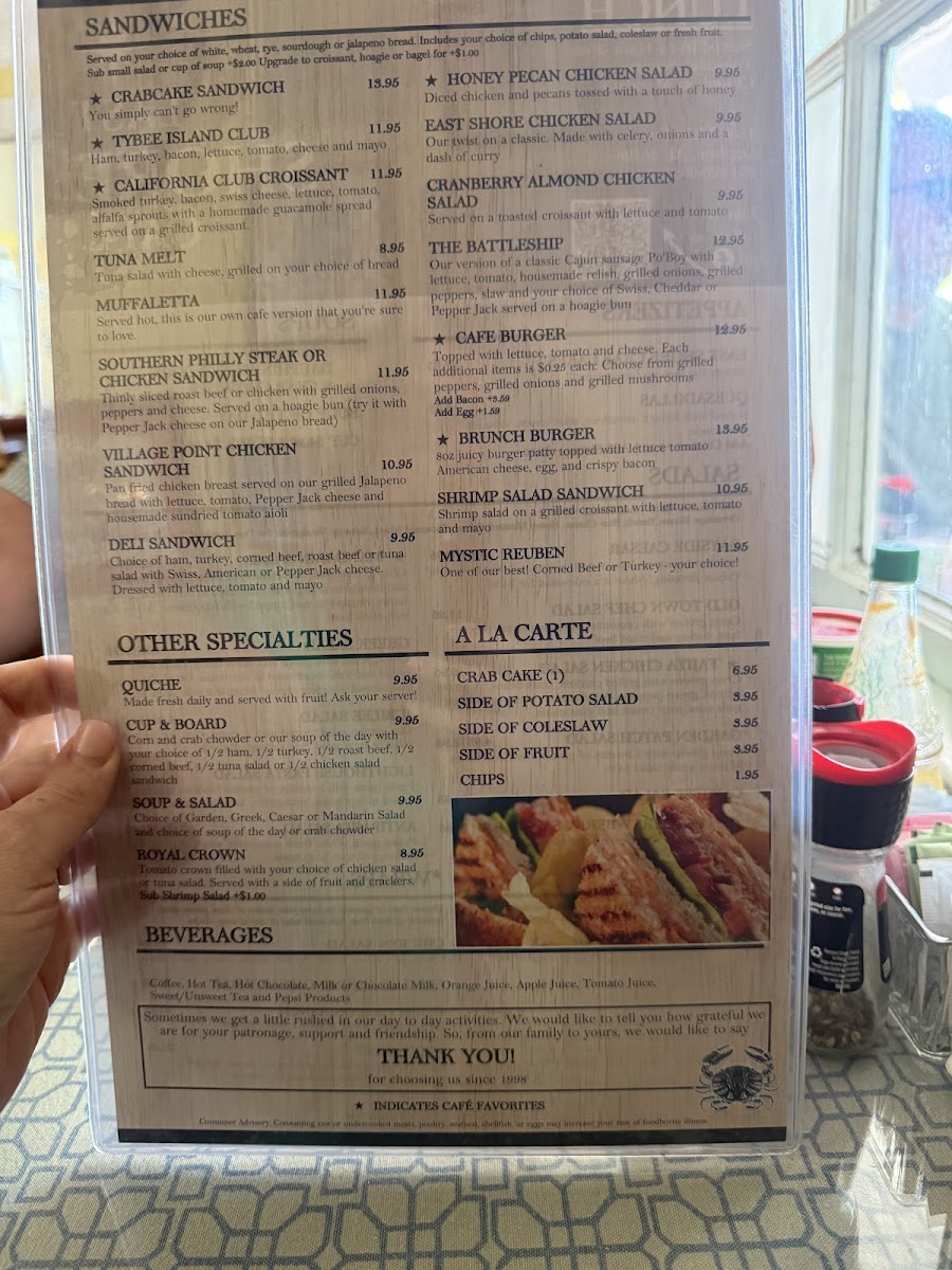 Menu East Shore Cafe-5