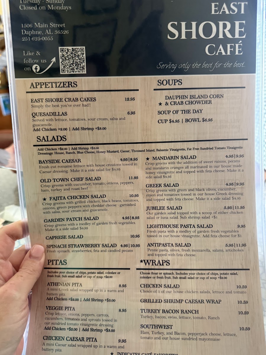 Menu East Shore Cafe-9